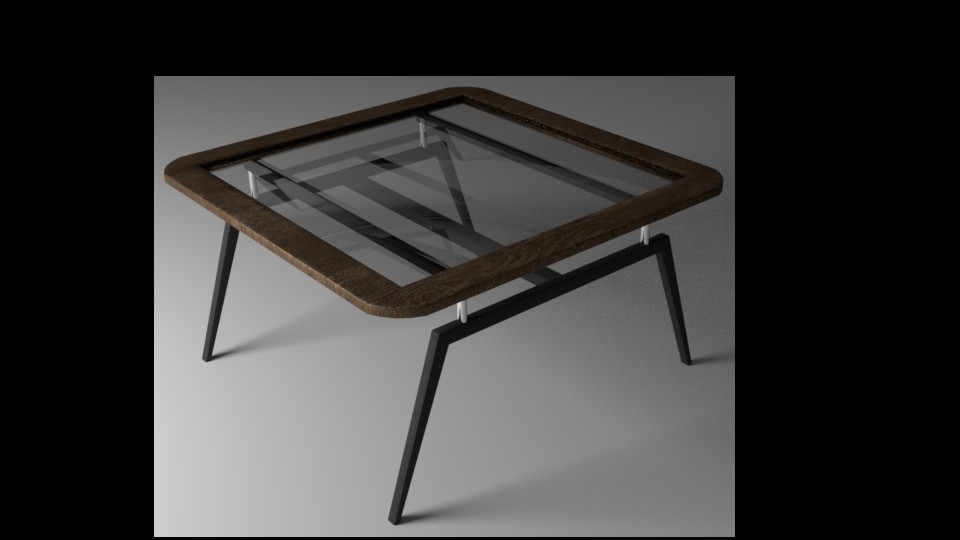 Little table with glass preview image 1